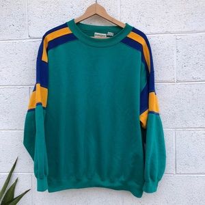 90s colour block jumper